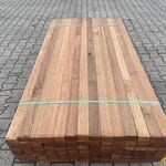 Ca. 151x Guyana Teak Regels Geschaafd, 45x68mm, lengte 155cm